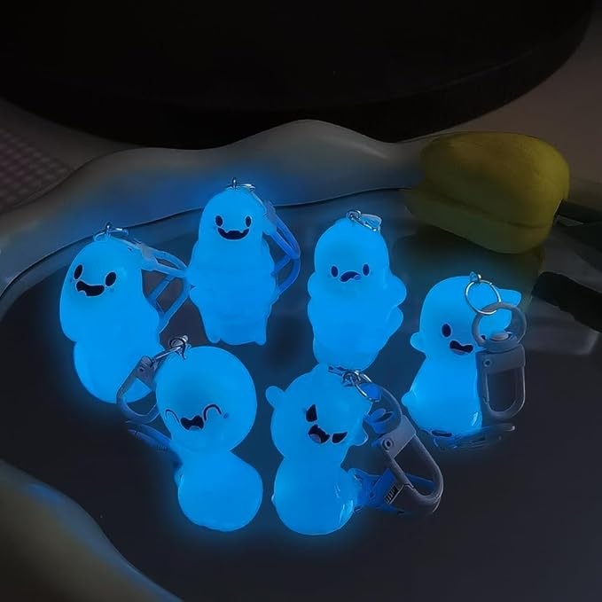 Llavero de fantasma luminoso de Halloween, regalos para mujeres, regalos espeluznantes, Navidad, Halloween, noche, fantasma, llavero